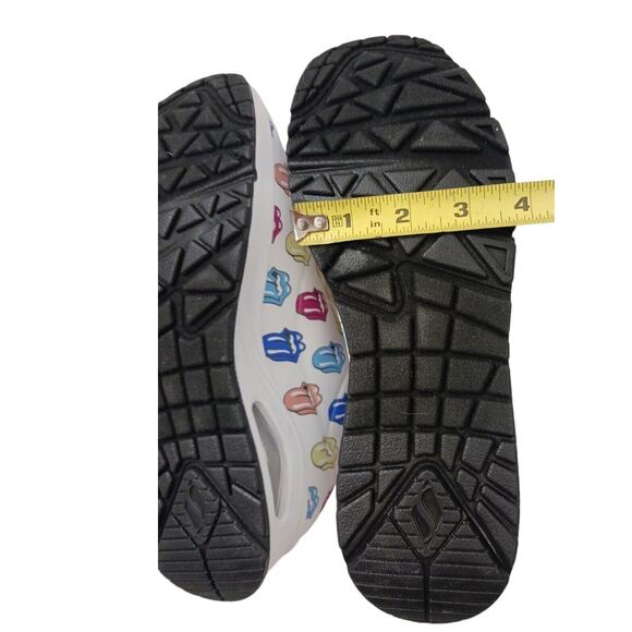 Skechers X ROLLING STONES Uno Sneakers Sz 9 White Multicolor TONGUE Say It Loud - Picture 15 of 16